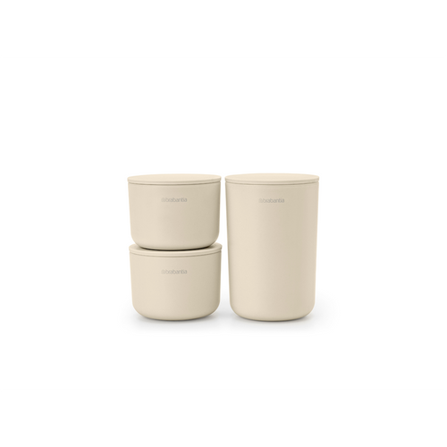 Brabantia Opbergbakjes - set van 3 - soft beige - vtwonen shop
