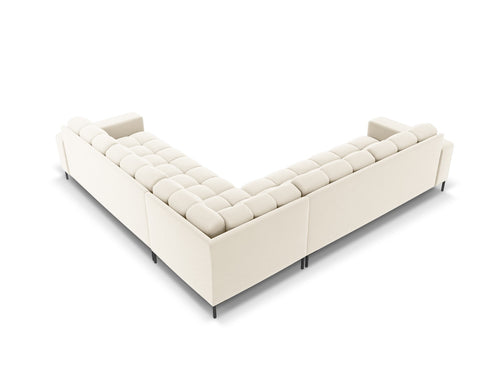 Cosmopolitan Design Symmetrische hoekbank Bali 6-zits, flueel, lichtbeige - 256x256x75cm