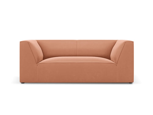 Micadoni Bank Ruby 2-zits, flueel, roze - 93x174x69cm