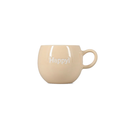 Salt & Pepper - Beker 42cl "Happy!" beige Muggies