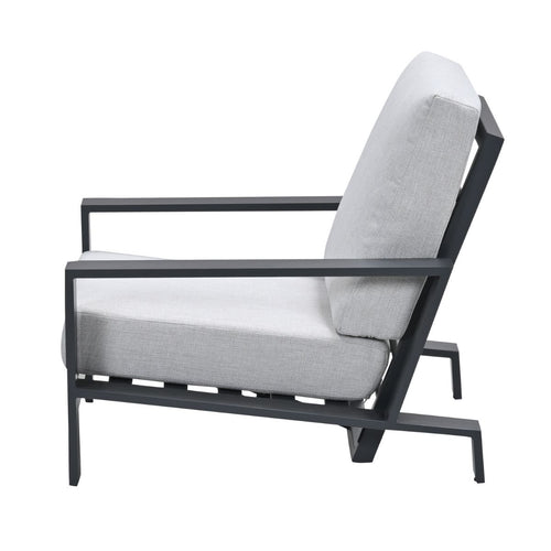 Garden Impressions loungestoel Coba verstelbaar donker grijs - valley sand