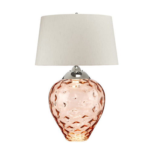 Samara Grote Tafellamp Zalmgetint Glas