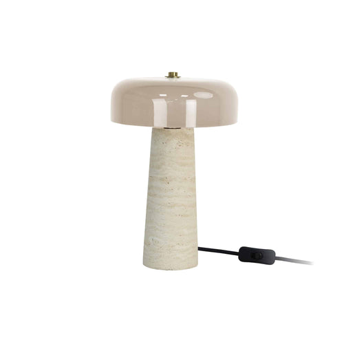 Leitmotiv tafellamp Lazio Cone - beige - Ø18cm