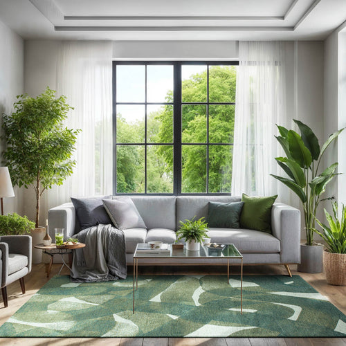 Lola&Moi vloerkleed Teal - grijs -140x200cm - vtwonen shop