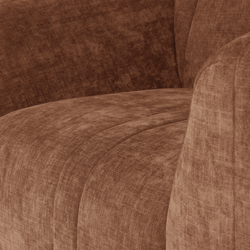 WOOOD fauteuil Omaire - Chenille - Roestbruin