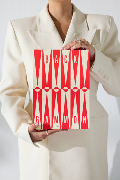 Printworks Spel Classic - Art of Backgammon - Rood/Crème