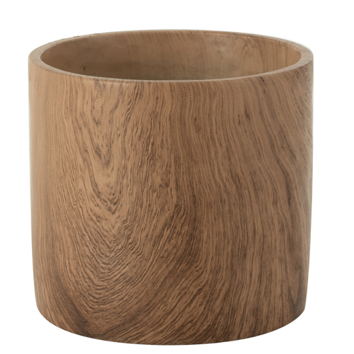 J-Line bloempot Bos - cement - bruin - large - 2 stuks - Ø 18 cm - vtwonen shop