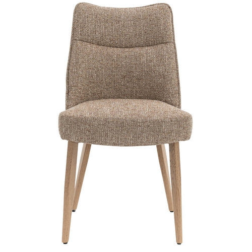 DÉJA Living Eetkamerstoel Meau - Taupe/Naturel - Zithoogte 47cm - Set van 2 - vtwonen shop