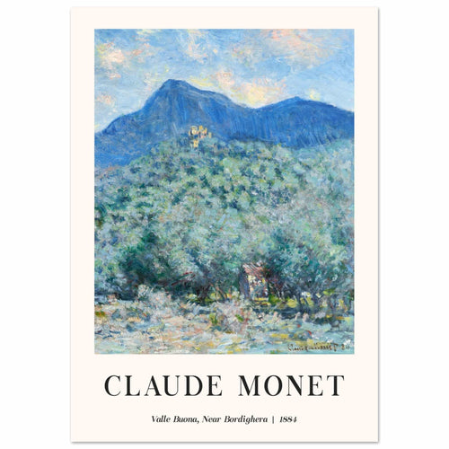 Artfulprints  Claude Monet - Valle Buona, near Bordighera   poster A4 21x29.7 cm - vtwonen shop