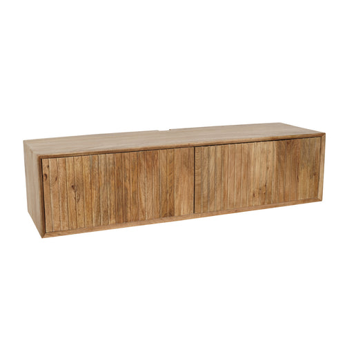 StarFurn Zwevend Tv-meubel Madison - Naturel Hout - 120x35x30cm - vtwonen shop