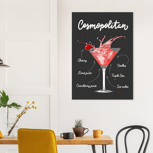 Artfulprints  Cosmopolitan cocktail I – Illustratie   poster 30x40 cm - vtwonen shop