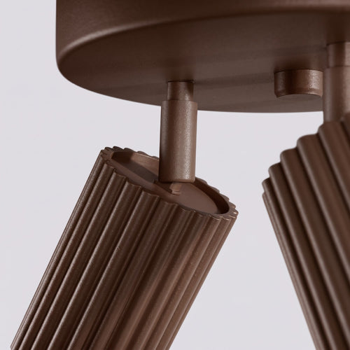 Sollux Lighting Plafondlamp KARBON 3P bruin - 19,5x19,5x18cm