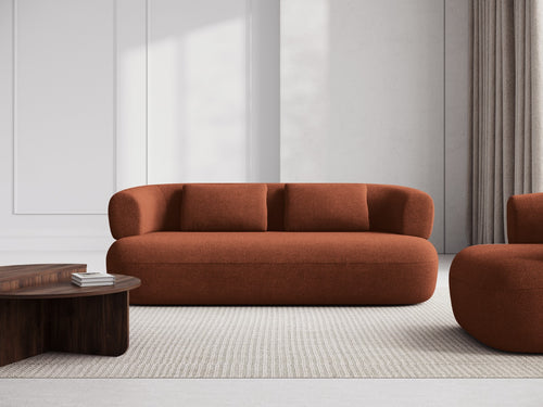 Micadoni Bank Jenny 3-zits, boucle, baksteen - 90x178x73cm