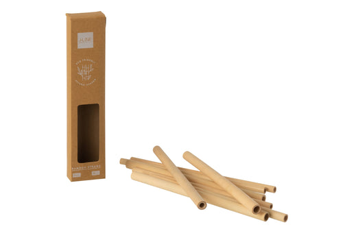 J-Line rietje - bamboe - naturel - 4 dozen van 8 stuks
