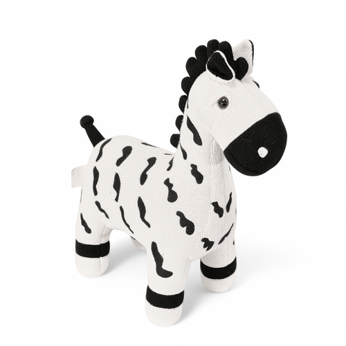 Pintado & Lacado knuffeldier Zebra - wit - 40 cm