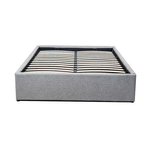 Calicosy - ALBA Bed met opbergruimte - Grijs - 152x204x36,5 cm