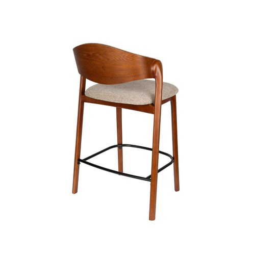 Dutchbone Babington Counter/ Barkruk 65 cm Walnoot - Set van 2 - vtwonen shop