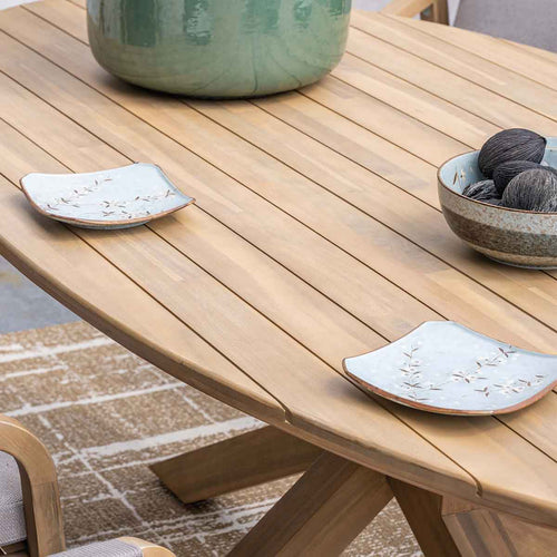 Garden Impressions tuinset Luando - Tamako - bruin - 220x115 cm - ovaal - 7-delig