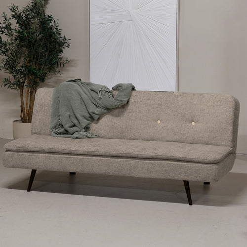 Giga Meubel Slaapbank Olive - Taupe Stof - 179x87x80cm - vtwonen shop