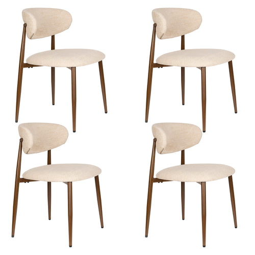 Housecraft Living Noor Eetkamerstoelen Beige - Set van 4