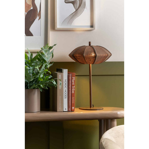 Leitmotiv tafellamp Paris Disc - bruin - Ø34cm