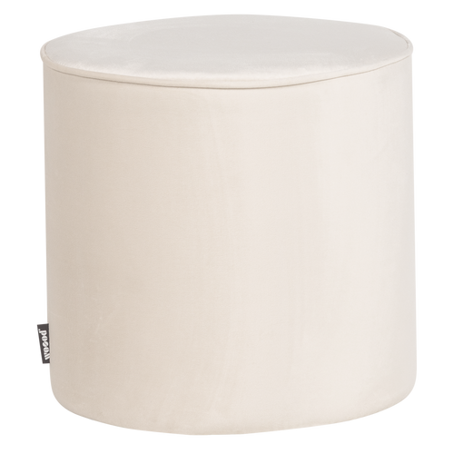 WOOOD poef hoog Sara 46xØ46 cm - Velvet - Off White
