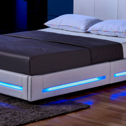 Home Deluxe LED bed ASTEROID Wit 140 x 200 cm