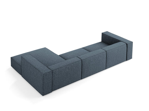Cosmopolitan Design rechter hoekbank Arendal 4-zits, chenille, koningsblauw - 166x284x70cm
