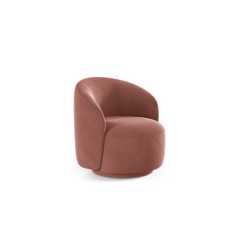 Cosmopolitan Design - Draaistoel Savona flueel flamingo - 72.5x69x70.5cm