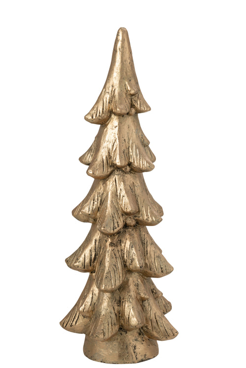 J-Line decoratie kerstboom Ronde - magnesium - goud - large - vtwonen shop