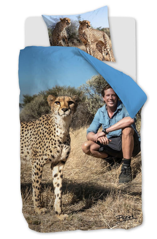 FREEK VONK dekbedovertrek Safari Survival - 140x200 cm - zand - vtwonen shop