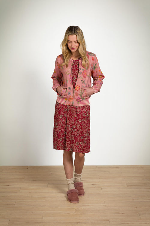 Pip Studio - Nicos Vest met Rits Dames - Coco Flower - Koraal - XXL - vtwonen shop