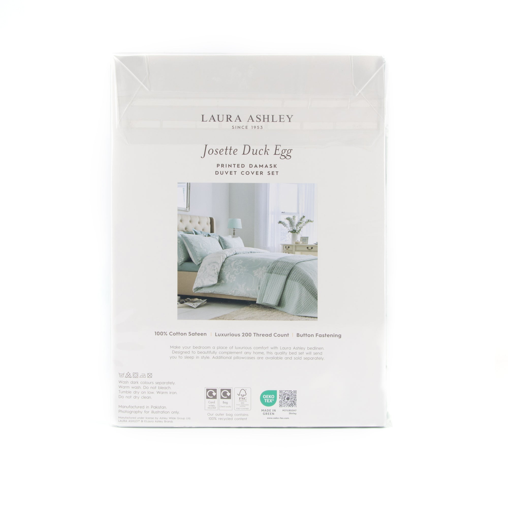 Laura Ashley Dekbedovertrek Tweepersoons Josette Duckegg 200cm x