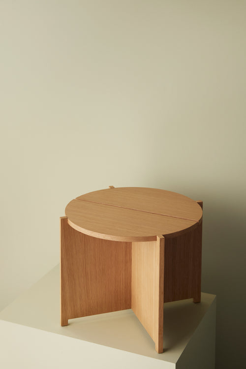 Hübsch bijzettafel Dash - mdf/okoumé fineer - ø55xh40cm