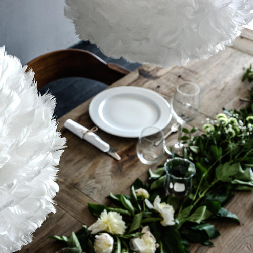 Umage Eos Mini hanglamp white - met koordset zwart - Ø 35 cm - vtwonen shop