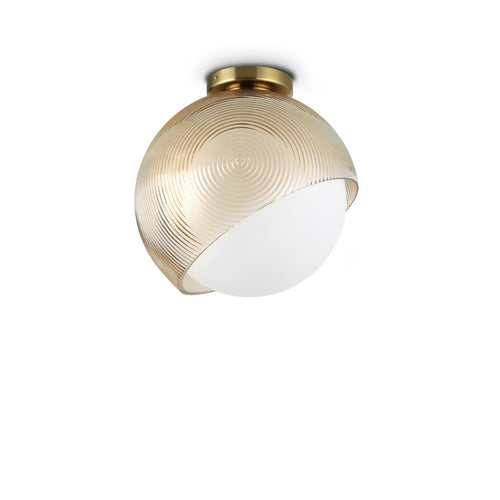 Ideal Lux BLOOM 30 cm bolvormige plafondlamp van messing, 1x E27 fitting