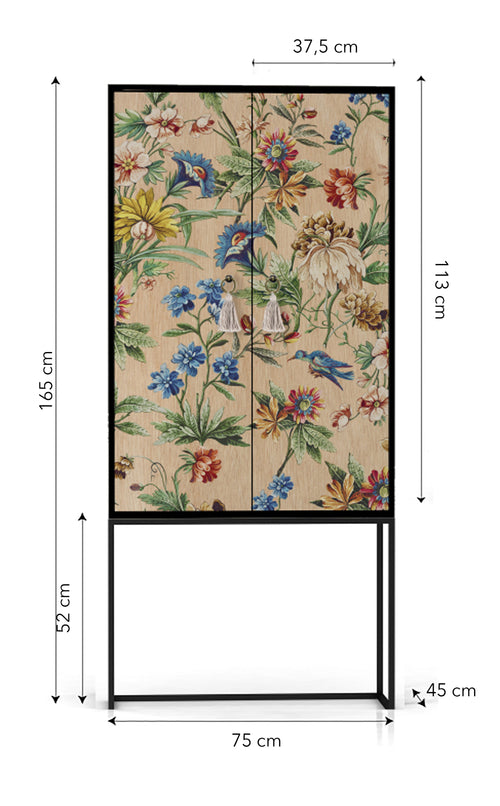 Kast dressoir met 2 deuren van MDF met bloemenpatroon - vtwonen shop