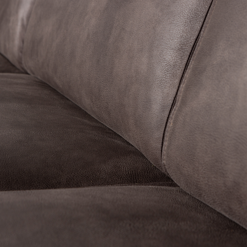 WOOOD hoekbank links Statement - Lederlook - Donkergrijs - 77x274x210 - vtwonen shop