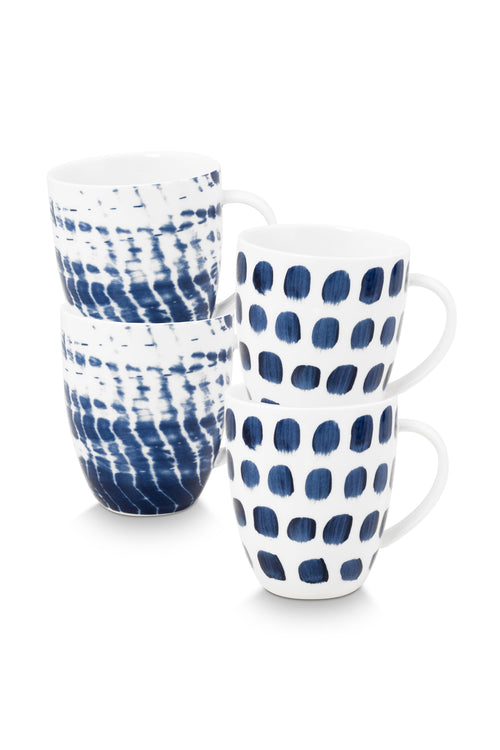 vtwonen - Mok met oor - Kopjes - Serviesset van 4 - 275ml - vtwonen shop