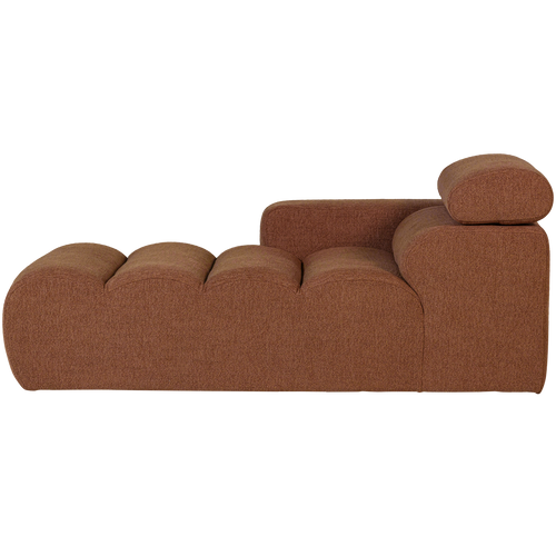 WOOOD chaise longue element arm links Novi - Polyester - Terra - 86x109x173 - vtwonen shop