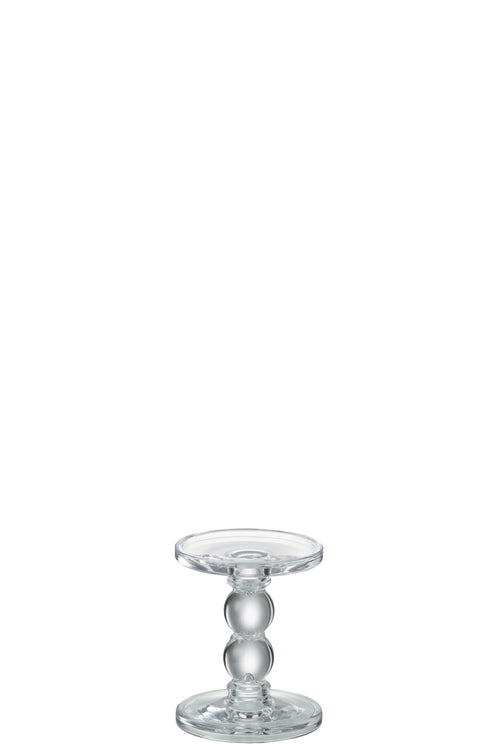 J-Line kaarshouder Druppels - glas - transparant - small - vtwonen shop