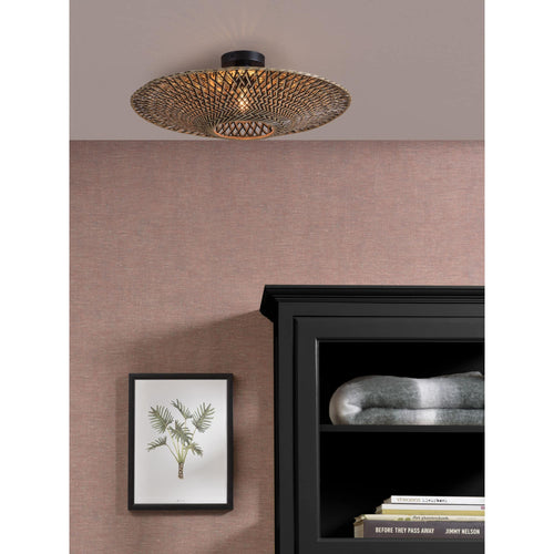 GOOD&MOJO plafonnière Bali - bruin - Ø60cm - vtwonen shop