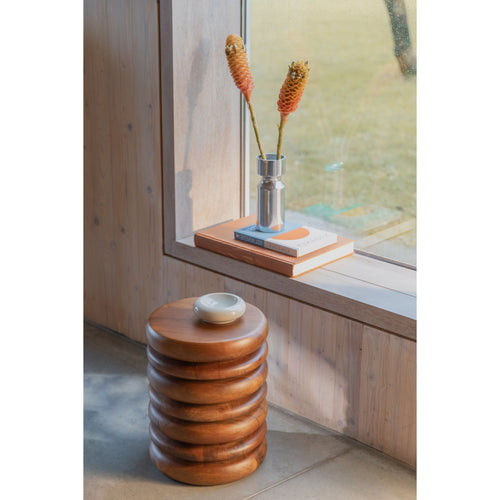 Zuiver Disc Kruk/ Bijzettafeltje Hout - Bruin - vtwonen shop