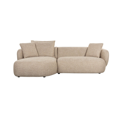 Zuiver Stones 3-zitsbank Chaise Longue Links Lichtbruin