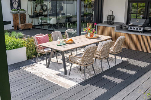 Garden Impressions Allasio tuinstoelen set van 4 rope natural