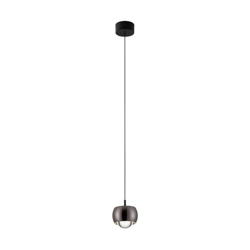 Nova Luce CONGA Slanke hanglamp voor aan het plafond, zwart chroom, LED 13W 922lm 3000K