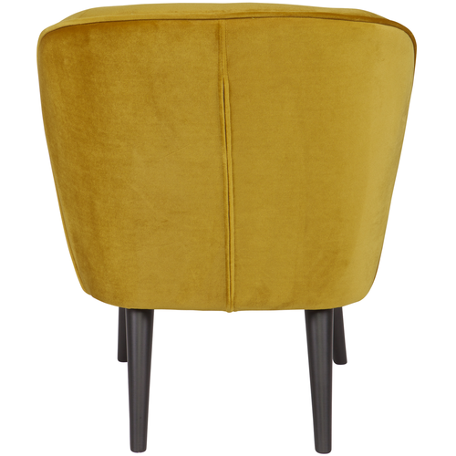 WOOOD fauteuil Sara - Velvet - Oker - 59x71x70 - vtwonen shop