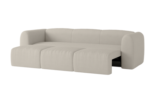 noo.ma Flom 3-zits slaapbank - Desert Beige Bouclé, 140x200 cm slaapfunctie
