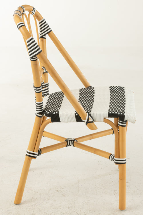 J-Line stoel Live - rotan/kunststof - naturel/zwart