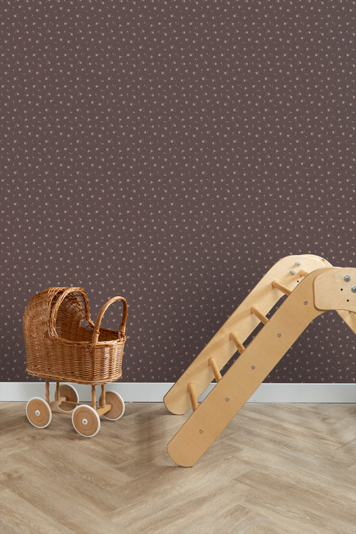 ESTAhome behang vintage bloemetjes bruin en roze - 50 x 900 cm - 139835 - vtwonen shop